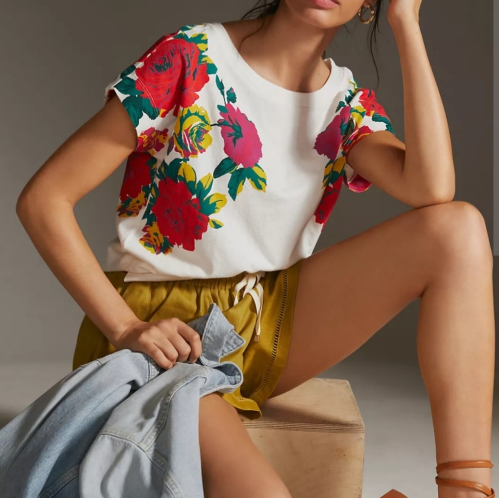 Anthropologie Rose Tee